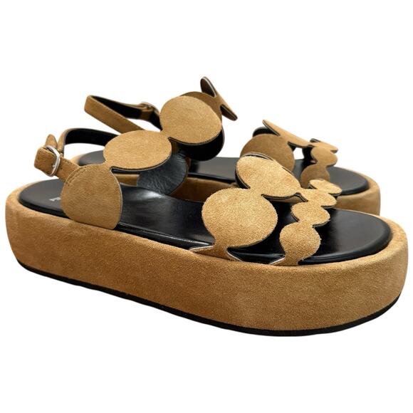 Pierre Hardy Suede Bulles Circle Motif Platform Sandals Size 36.5 - Picture 1 of 7